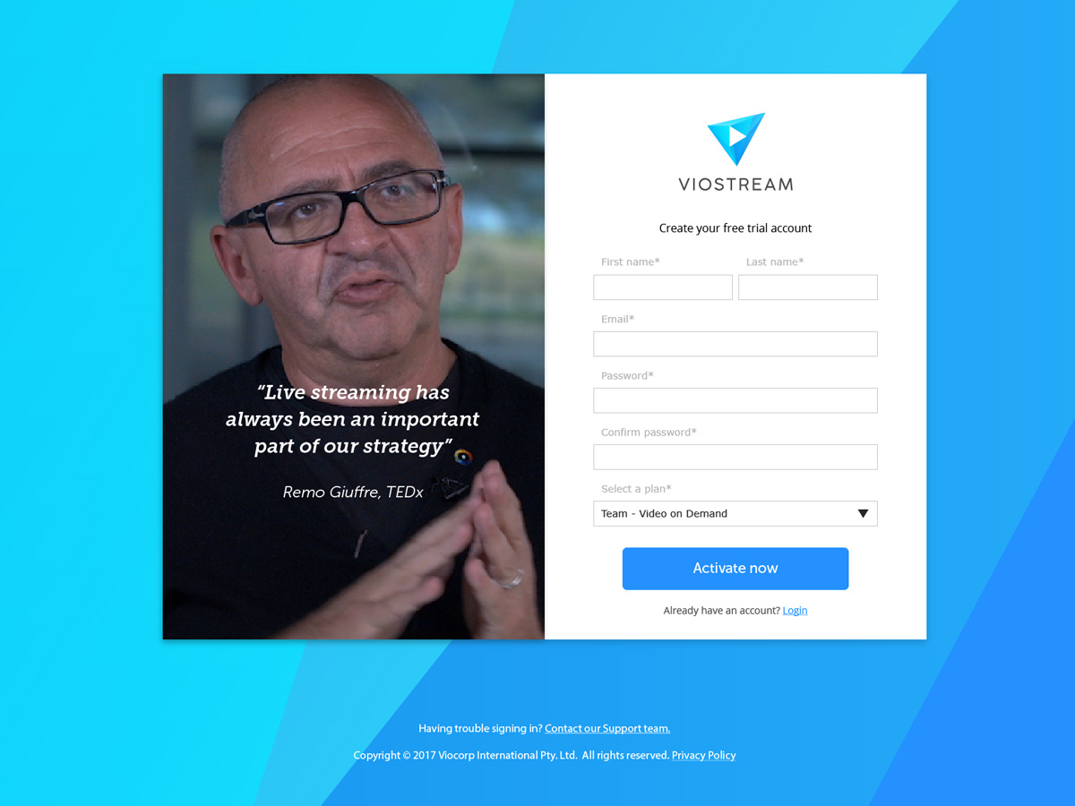 Viostream Web App